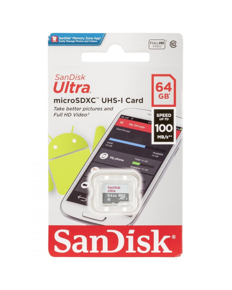 Sandisk Gb Ultra Lite Micro Sd Card Sdxc Mb S